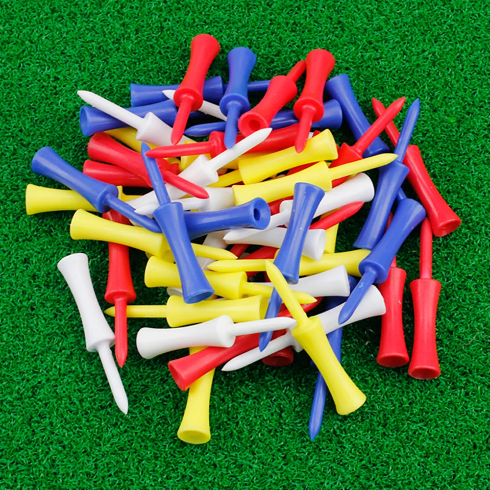 50 Pieces Step Down Plastic Pink Golf Tees Bulk Supplies Accessories