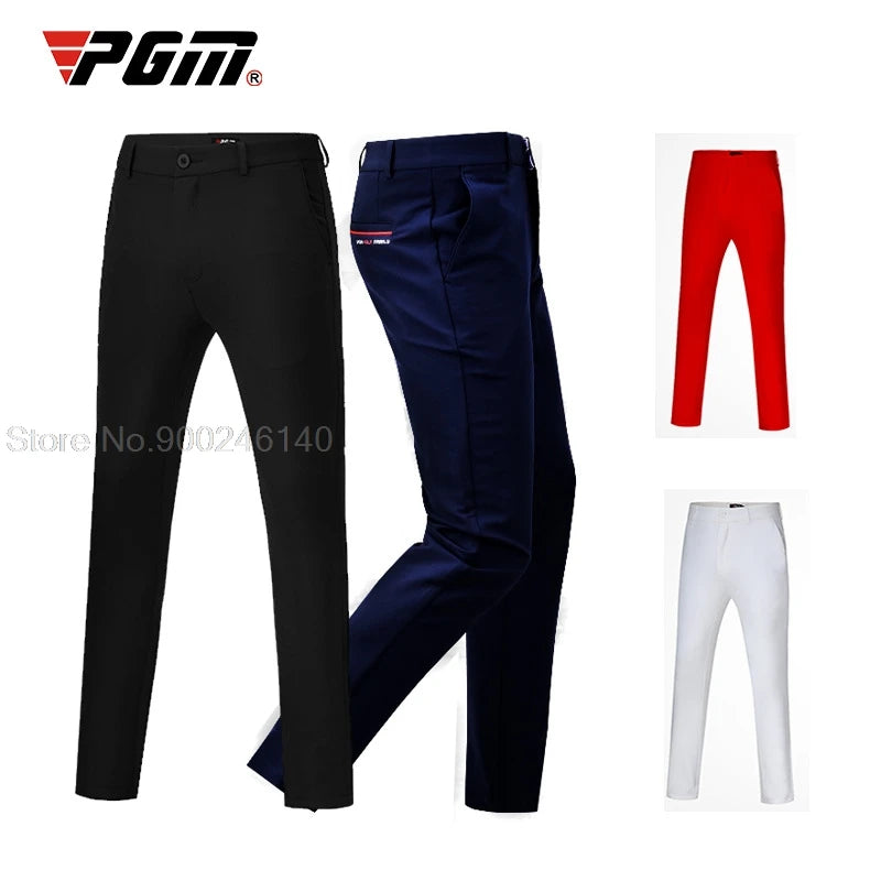 PGM Men Golf Pants Male Spring Autumn Trousers High-Elastic Casual Golf Tennis Long Pants Slim Fit Soft Sports Pant XXS-XXXL