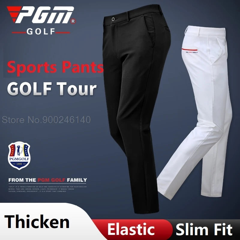 PGM Men Golf Pants Male Spring Autumn Trousers High-Elastic Casual Golf Tennis Long Pants Slim Fit Soft Sports Pant XXS-XXXL