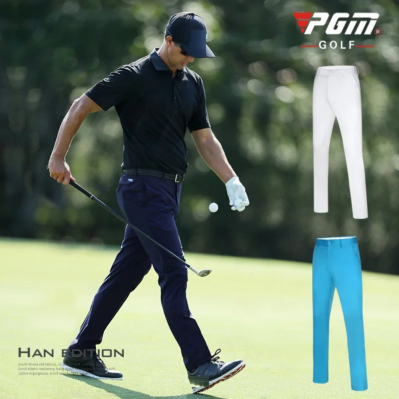 PGM Golf Pant for Men Waterproof Sports Golf Trousers Summer Quick Dry Thin Pants High Elastic Soft Pants XXS-XXXL Plus Size