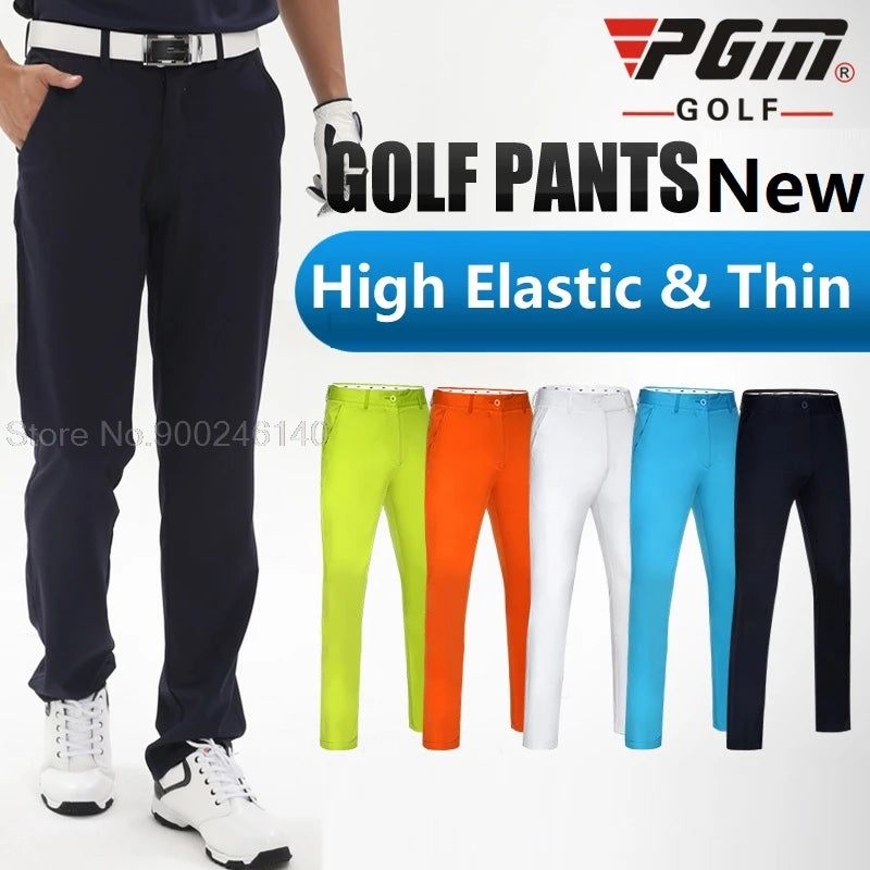 PGM Golf Pant for Men Waterproof Sports Golf Trousers Summer Quick Dry Thin Pants High Elastic Soft Pants XXS-XXXL Plus Size