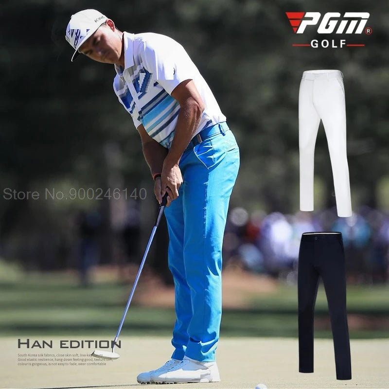 PGM Golf Pant for Men Waterproof Sports Golf Trousers Summer Quick Dry Thin Pants High Elastic Soft Pants XXS-XXXL Plus Size