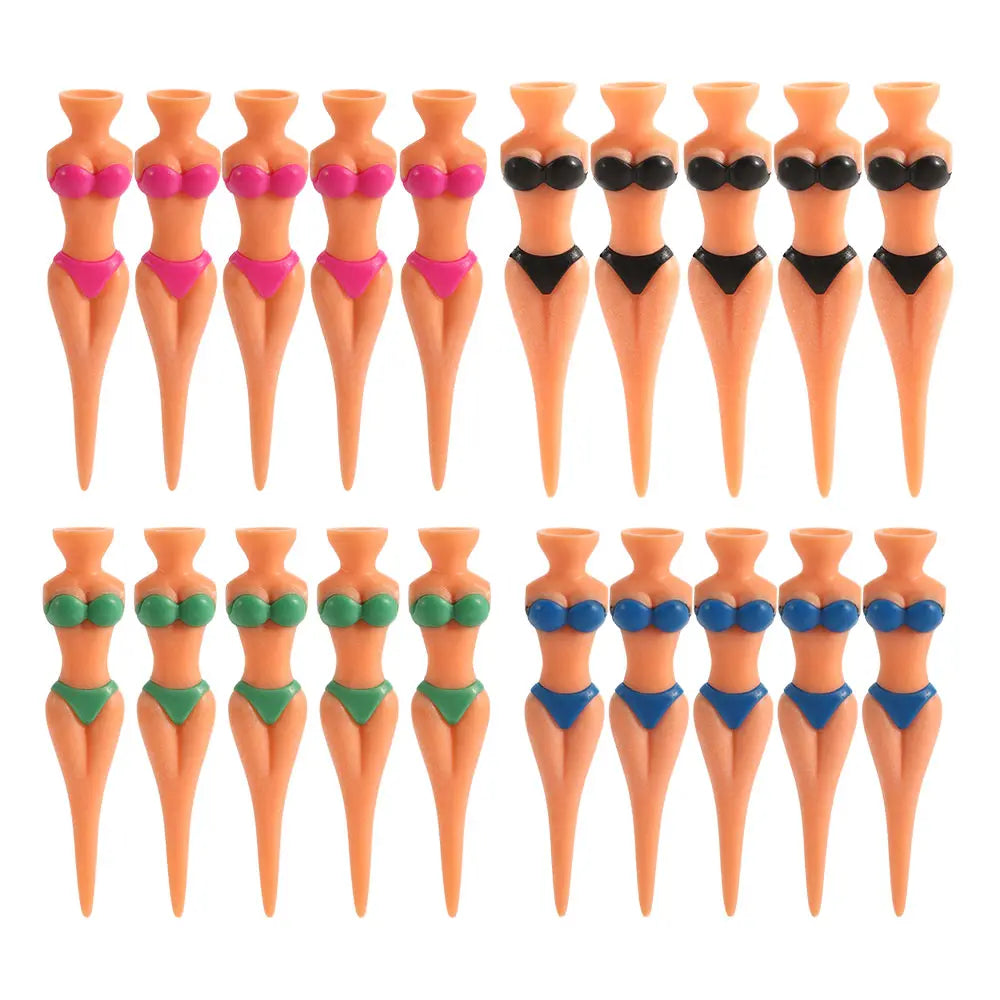 3/5 Pcs/Lot Plastic Golf Tees Sexy Bikini Lady Model Golf Holder Practice Training Golf Tees