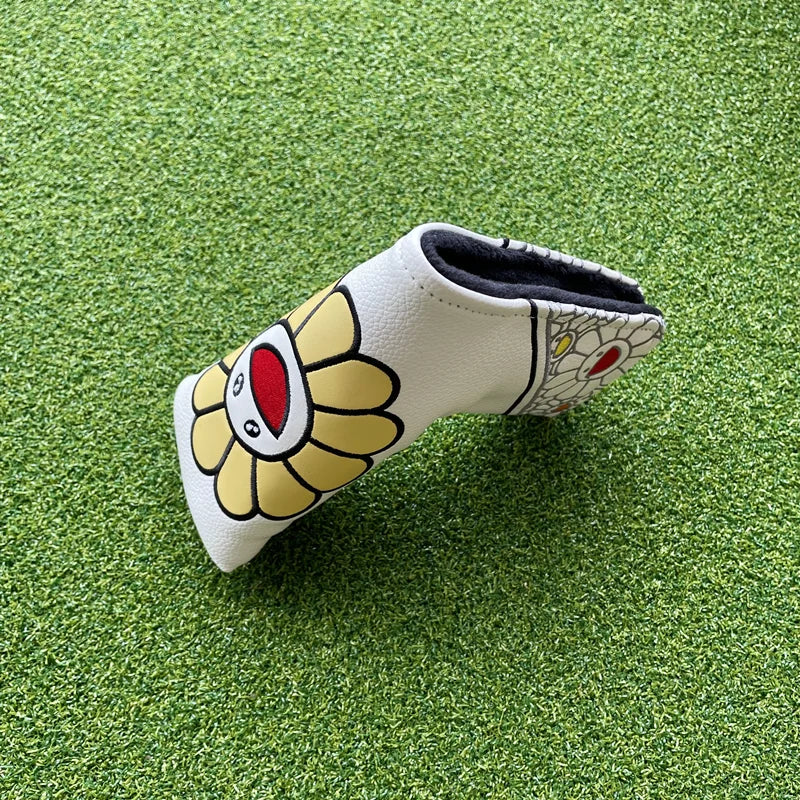 Lucky sunflower Golf Woods Headcovers Covers For Driver Fairway Putter 135H Clubs Set Heads PU Leather Unisex