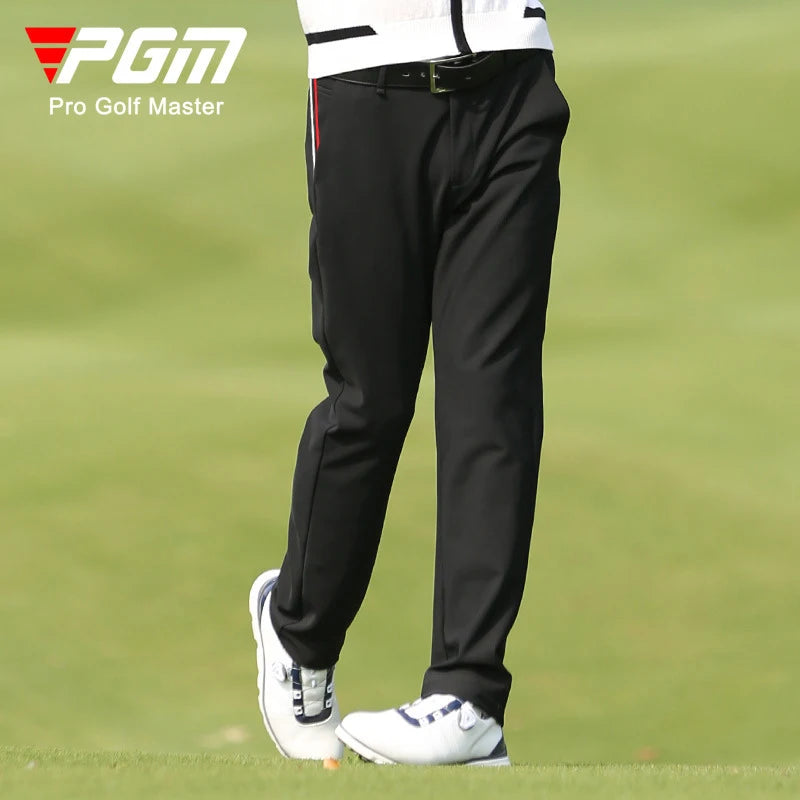 PGM Winter Waterproof Golf Pants for Men Thickening Fleece Straight Trousers Male Cold-Proof Warm Long Pants Size 2XS-3XL