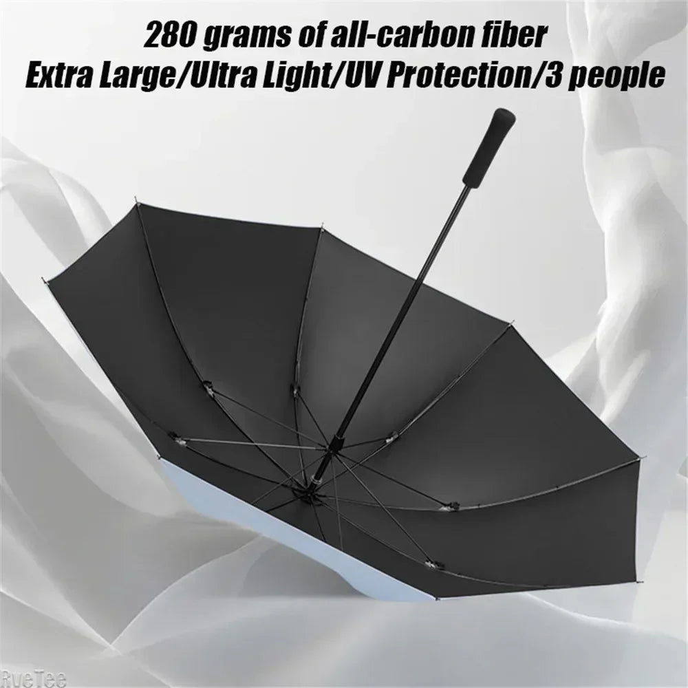 Full Carbon Fiber 8-bone Ultra Light Vinyl Manual Golf Sun Protection Umbrella Carbon Fiber Long Handle Umbrella