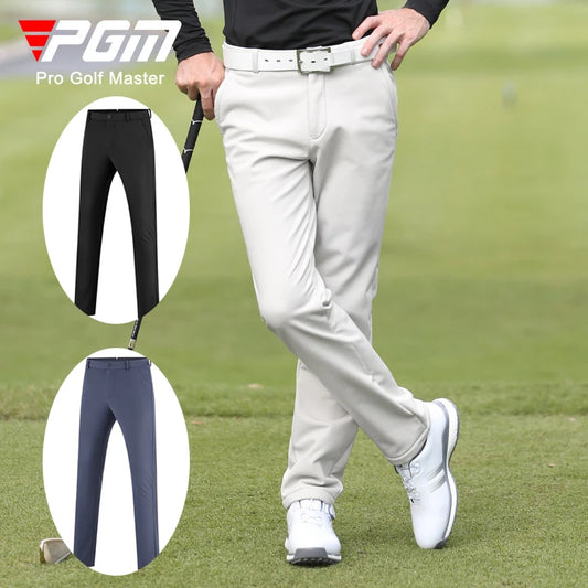 PGM Winter Waterproof Golf Pants for Men Thickening Fleece Straight Trousers Male Cold-Proof Warm Long Pants Size 2XS-3XL