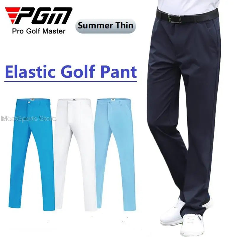 Pgm Thin Golf Pants Men Quick-Dry Trousers Breathable Golf Clothing Summer Male Elastic Casual Sports Pants XXS-4XL Plus Size