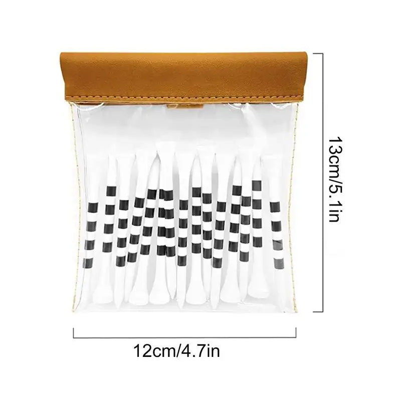 Golf Tees Pouch Golf Ball Bag With Clip Golf Tees Holder Transparent Storage Bags Outdoor Sports Golf Supplies Accessories