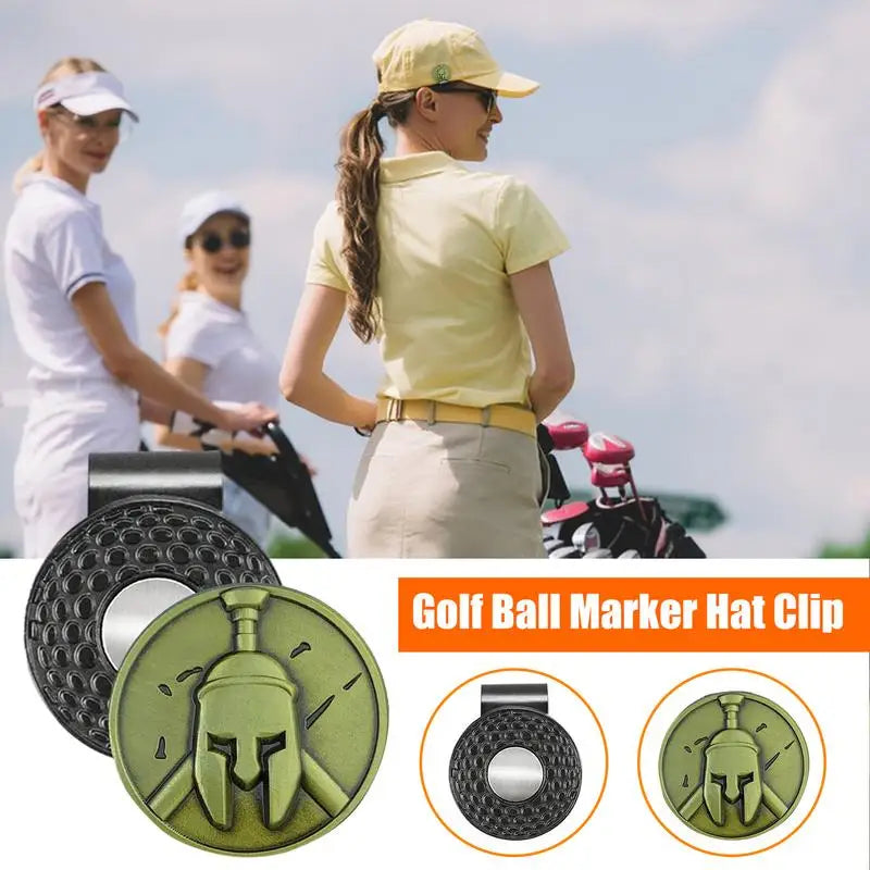 Magnetic Hat Clip Golf Metal Golf Ball Marker Accessory With Hat Clip Golf Accessories For Men Women Golfer Removable Attaches