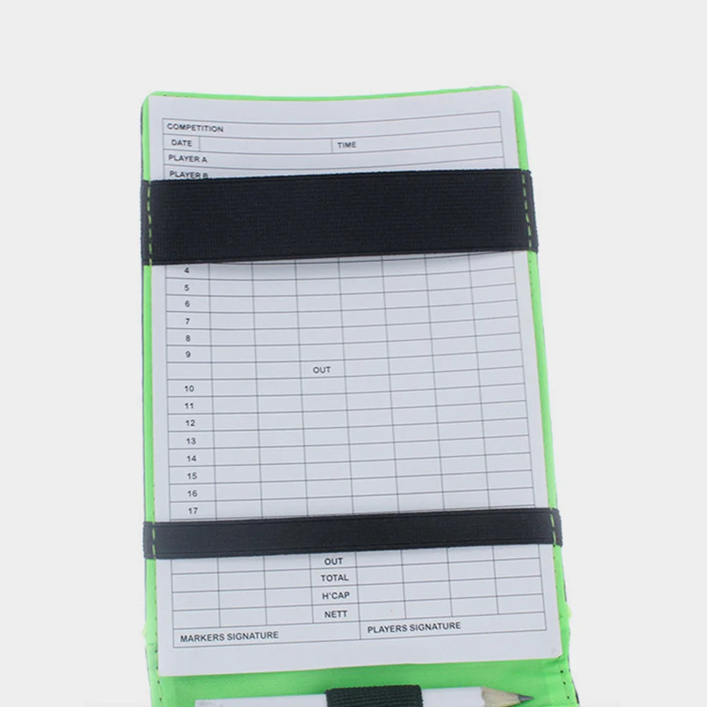 Yardage Book Cover Exercise Accessories Score Holder Pocket Portable Scorecard Black Notebooks Golfs Balls Record Scorebook