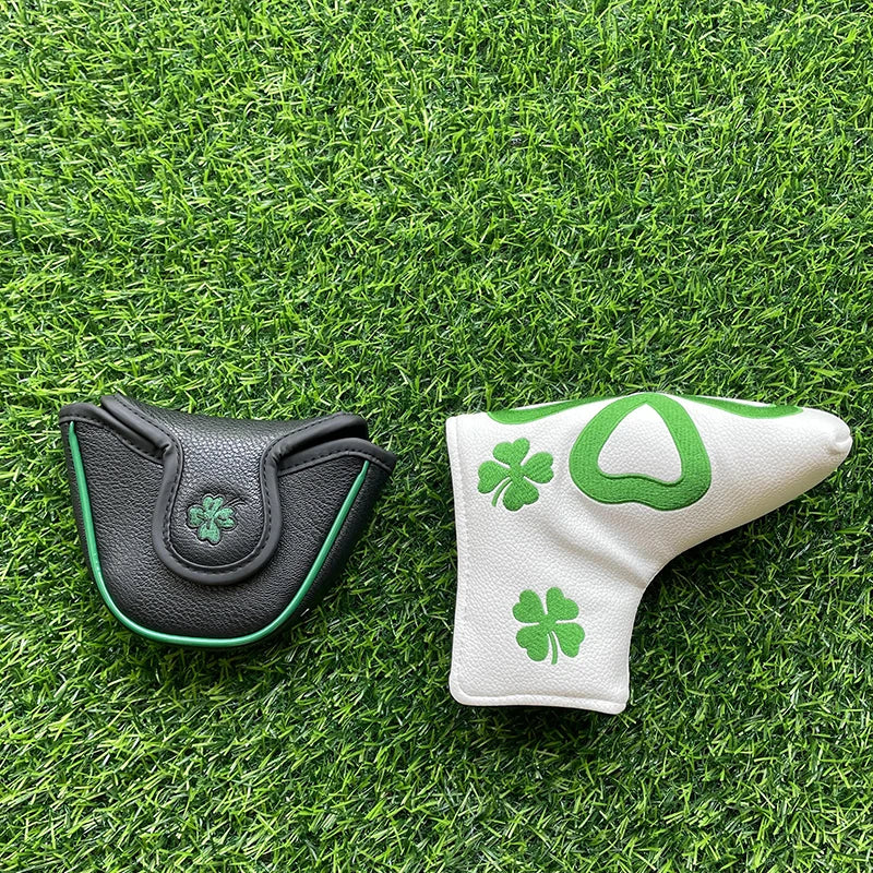 cover Golf Club Wood Headcovers Driver Fairway Woods Hybrid Cover Golf Club Head Protective Sleeve Four-leaved Clover