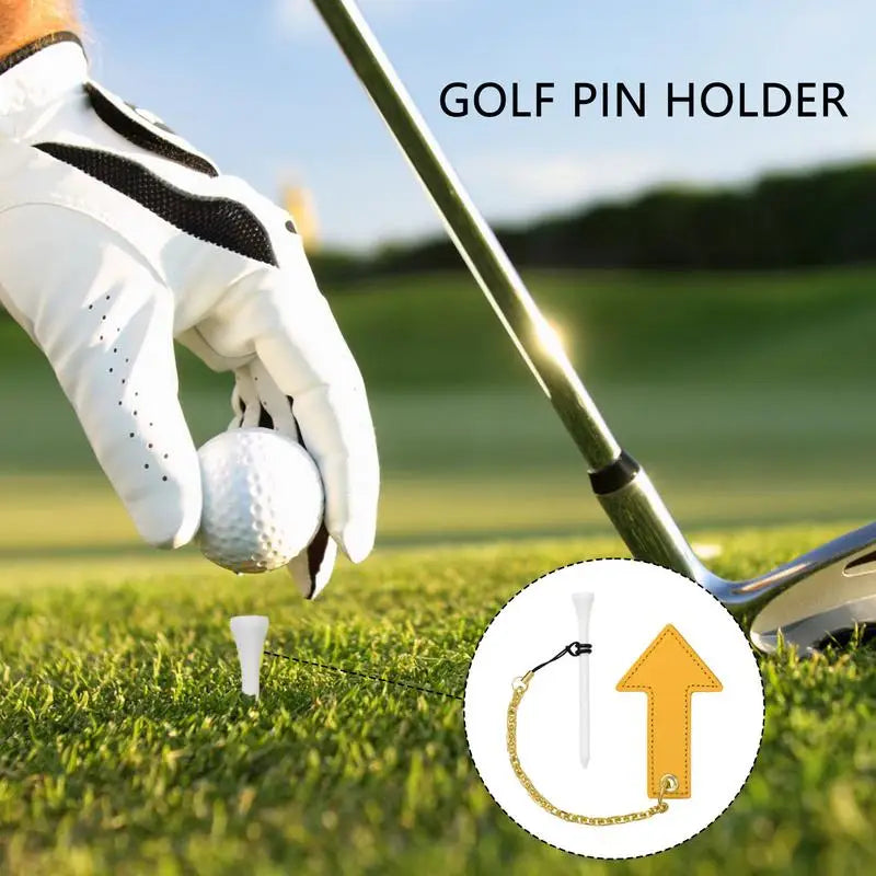 Golf Tees With A Chain Stable Golf Balls Holder Available Stronger Than Golf Wood Tees For Professional Player Golf Lover