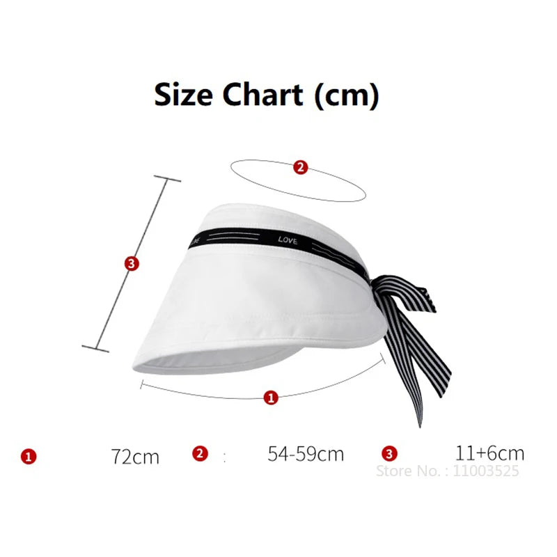 Love Golf Wide Brim Empty Top Hat Women Fashion Trendy Simple Fisherman Hat Versatile Lady Breathable Sunscreen Golf Cap Gift