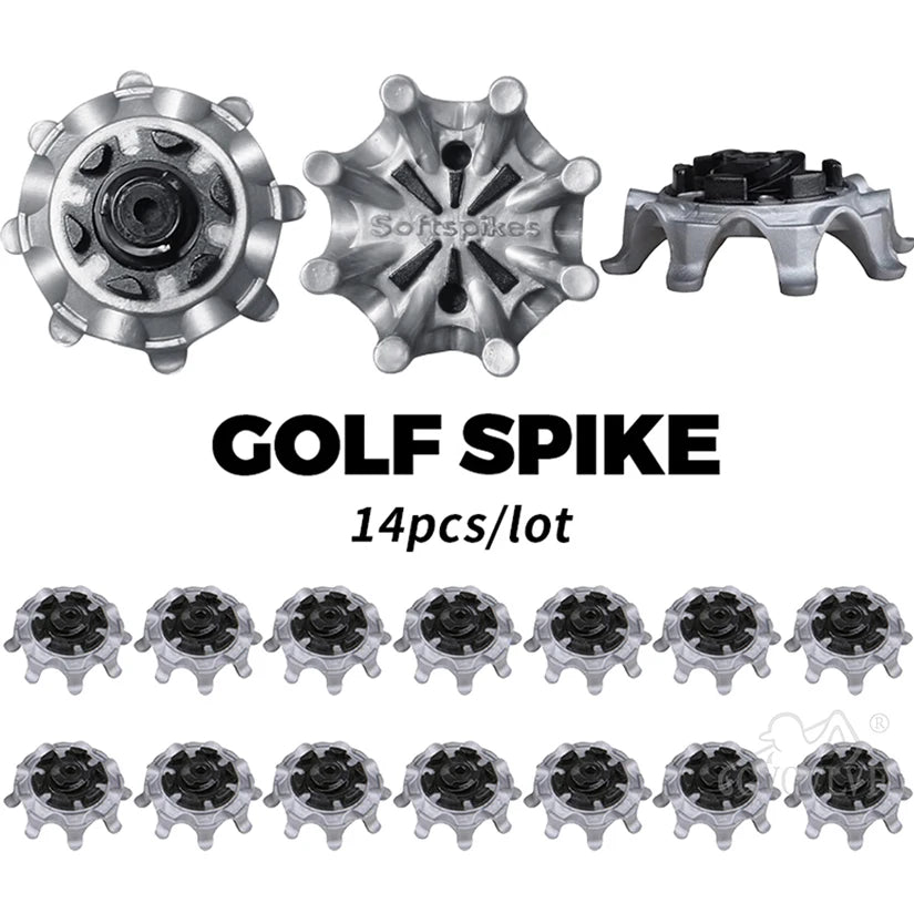 14Pcs Golf Shoe Spikes Replacement Training Parts Provides Golfer with Traction Stability Tooth Spikes for Golf Shoe Accessories