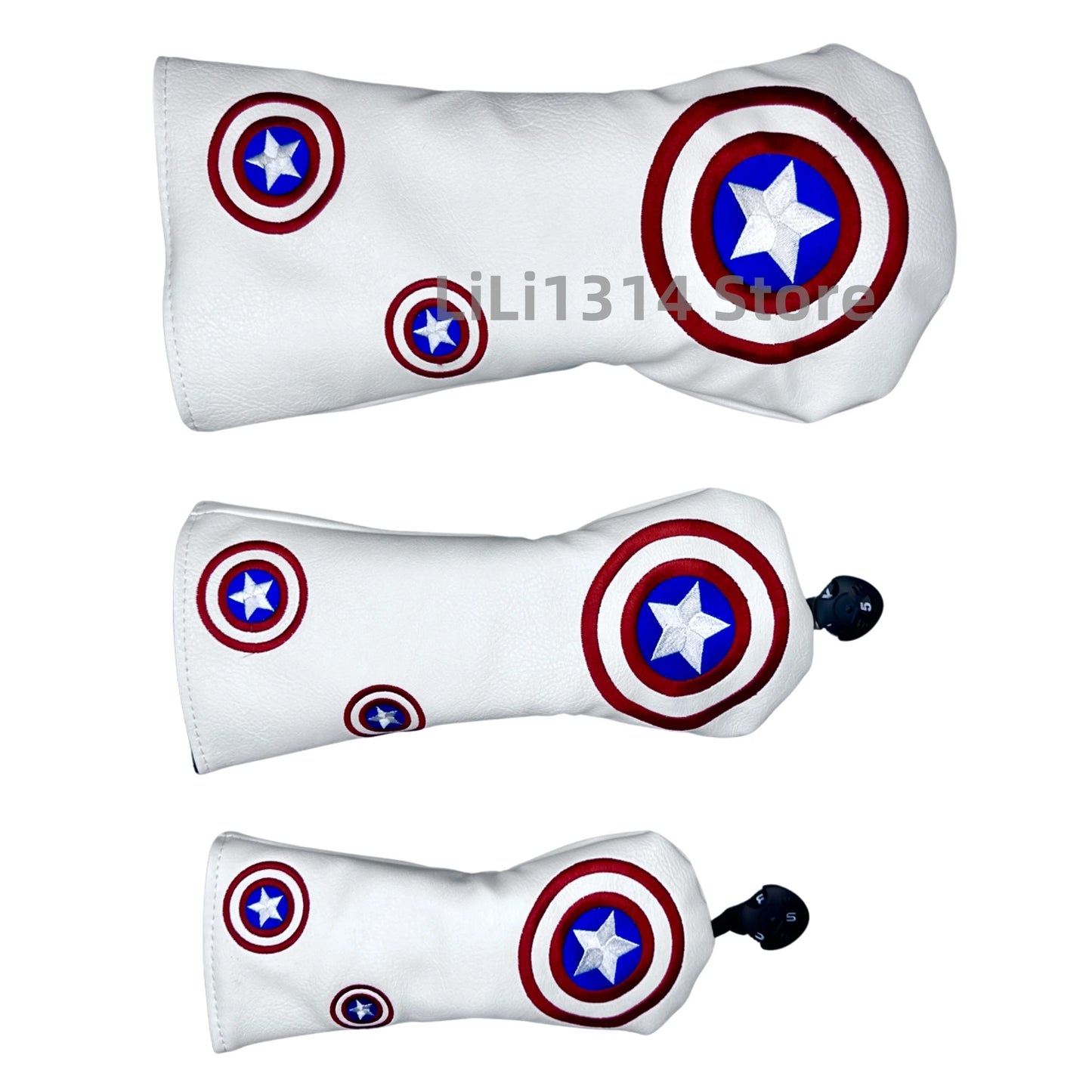 Golf Five-pointed star Pattern Head cover Driver Head Covers Fairway Wood Head Covers Hybrid Head Covers Putter Cover