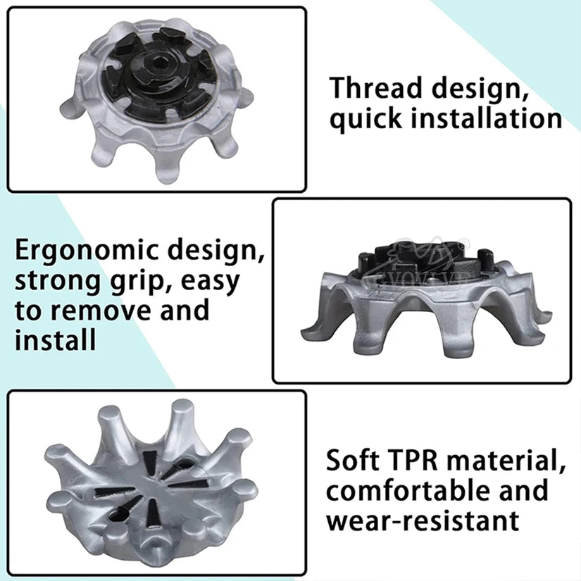 14Pcs Golf Shoe Spikes Replacement Training Parts Provides Golfer with Traction Stability Tooth Spikes for Golf Shoe Accessories