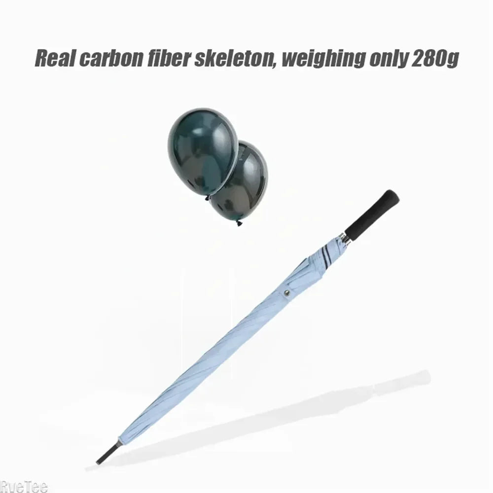 Full Carbon Fiber 8-bone Ultra Light Vinyl Manual Golf Sun Protection Umbrella Carbon Fiber Long Handle Umbrella