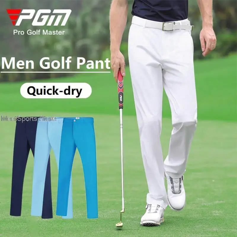 Pgm Thin Golf Pants Men Quick-Dry Trousers Breathable Golf Clothing Summer Male Elastic Casual Sports Pants XXS-4XL Plus Size