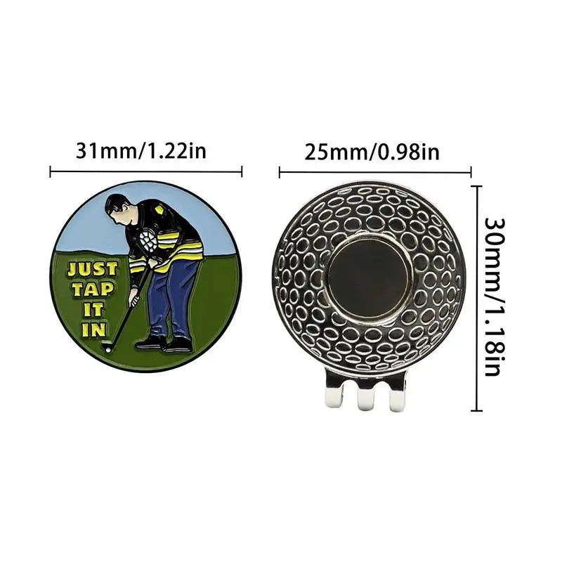 Golf Marker Ball Position Golf Hat Clip Funny Magnetic Metal Golf Clips Golf Gift Accessories Supplies Drop Shipping