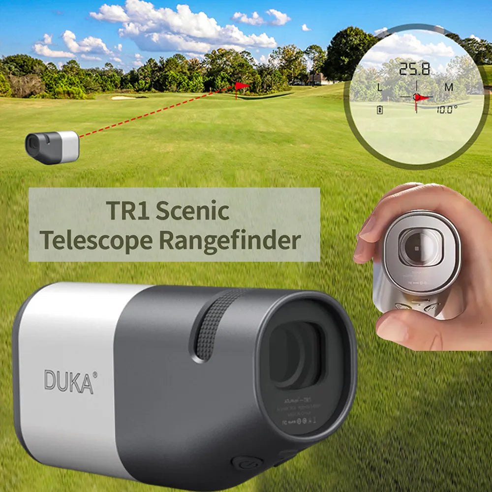 2023 Newest Golf Laser Rangefinder Telescope 6X Monocular Distance Meter for Hunting Travel Telescope with Flag-Lock Slope DUKA