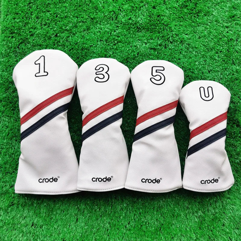 Fashion trends Fashion trends Golf Club #1 #3 #5 Wood Headcovers Driver Fairway Woods Cover PU Leather Head Covers