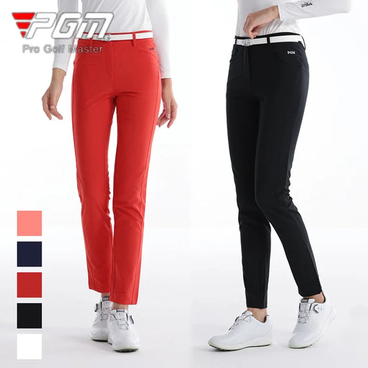 PGM Women Elastic Quick Dry Golf Pants Ladies Slim High Waist Trousers Women Anti-sweat Soft Sweatpants Sport Training Trousers