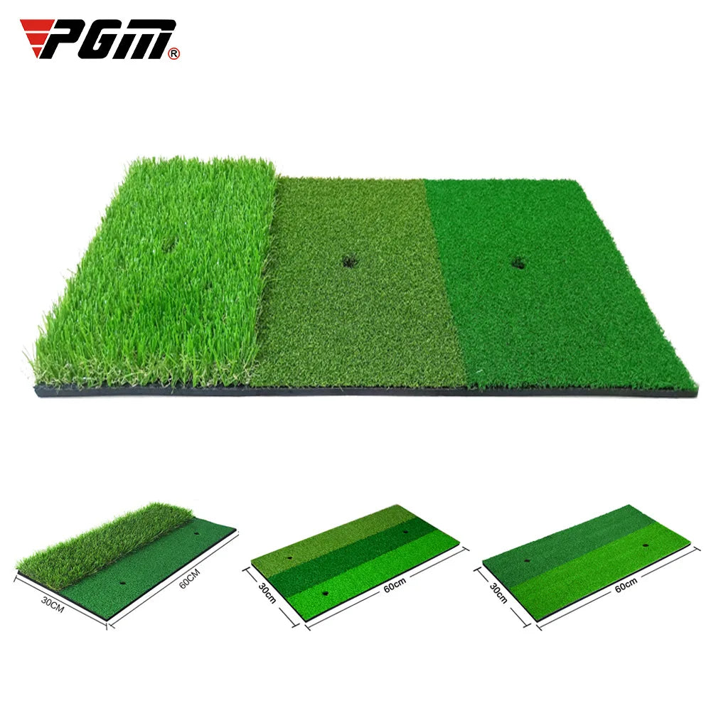 PGM Golf Hitting Mat Indoor Outdoor Mini Practice Durable PP Grass Pad Backyard Exercise Golf Training Aids Accessories DJD003