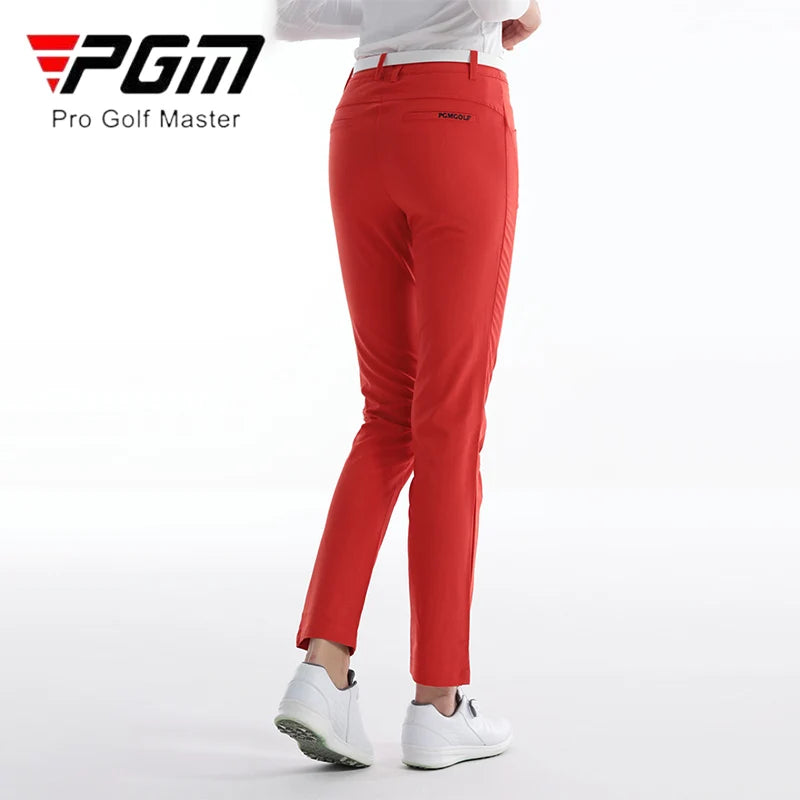 PGM Women Elastic Quick Dry Golf Pants Ladies Slim High Waist Trousers Women Anti-sweat Soft Sweatpants Sport Training Trousers