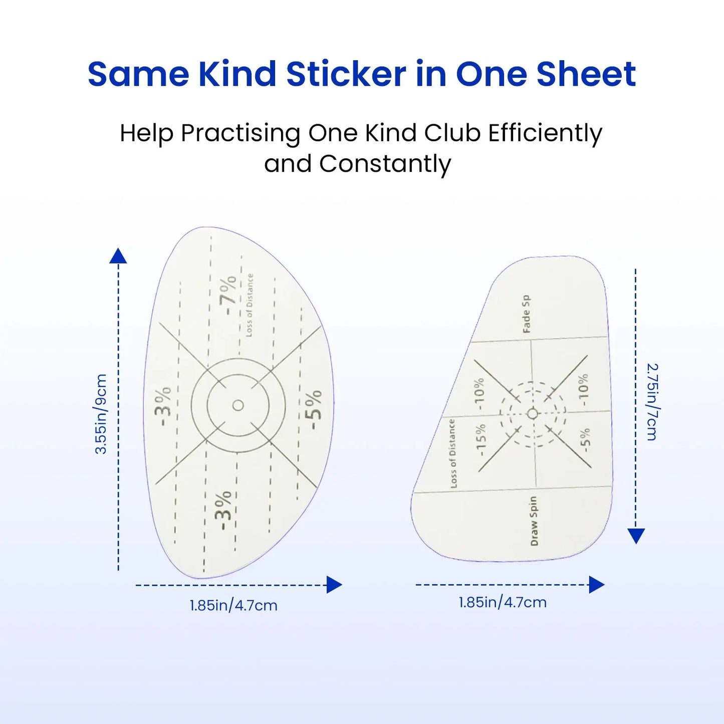 Golf Club Impact Tape Labels 250 Pcs Gift Set for Driver Woods Irons,Self-Teaching Sweet Spot Stickers Analysis Swing Practice