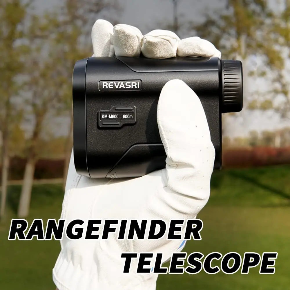 REVASRI 600M/Yard Golf Laser Rangefinder with Slope Compensation Flagpole Lock Vibration USB Rechargeable for Golfing