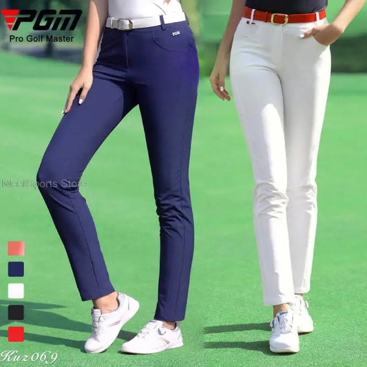 Pgm Golf Clothes Trousers Women High Elastic Pants Summer Spring Ladies Casual Long Pants Quick-Drying Flared Trousers XS-XXXL