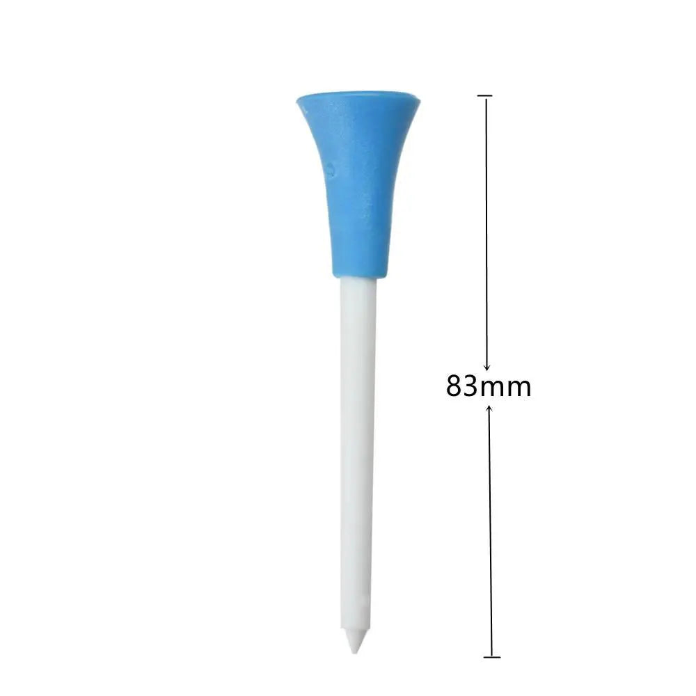 83mm Golf Tees Rubber Cushion Top Plastic Ball Holder Golf Accessories 10-40 Pieces Random Color