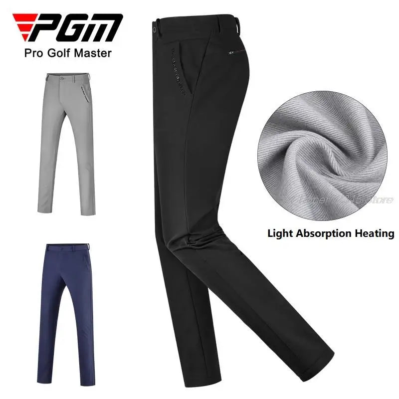 Pgm Men Golf Pant Winter Thickening Straight Sports Pants For Male Warm Velvet Golf Trousers Men's Casual Windproof Sweatpants