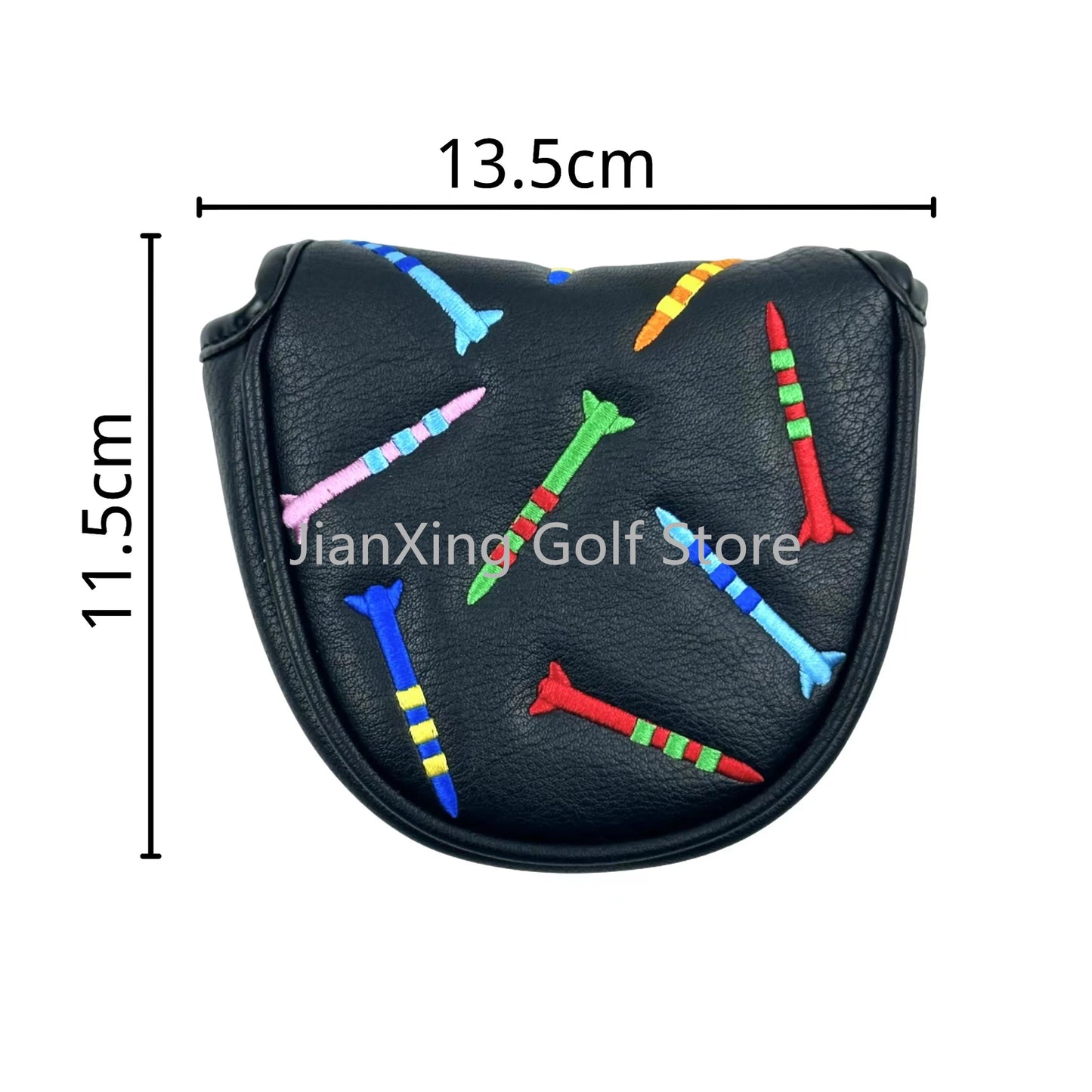 1pc Missile Pattern Golf Putter Cover PU Leather Mallet Putter Cover Magnetic Closure Golf Head cover