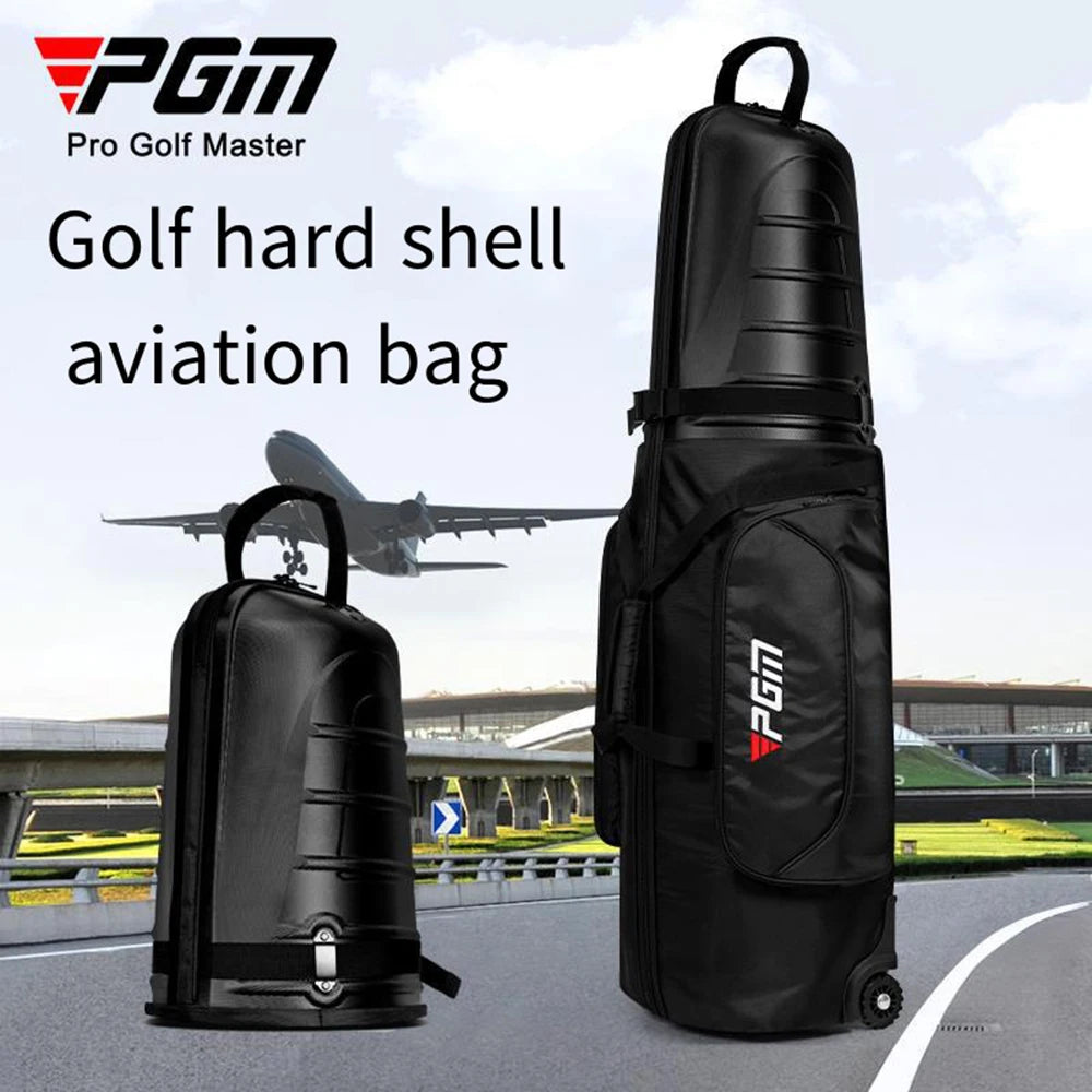 PGM Golf Aviation Bag Outdoor Golf Travel Bags with Roller Skating and Hard Case Top Portable Anti Collision Golf Bags HKB014