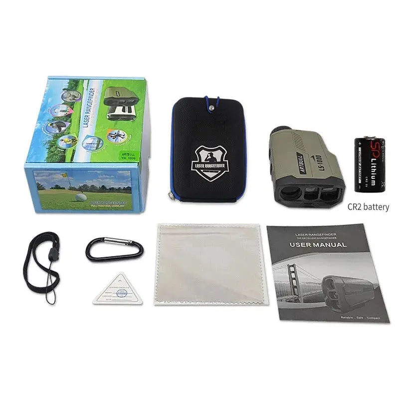 1000m Laser Rangefinder Hunting Outdoor 650m Golf Rangefinder Telescope with Flag-Lock Slope Adjusted Distance Meter