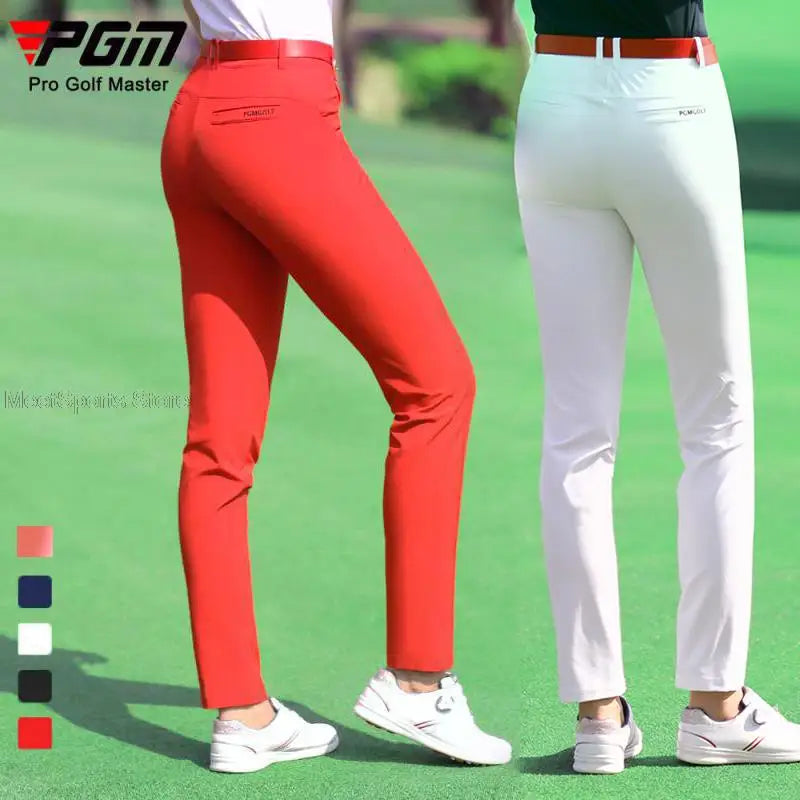 Pgm Golf Clothes Trousers Women High Elastic Pants Summer Spring Ladies Casual Long Pants Quick-Drying Flared Trousers XS-XXXL