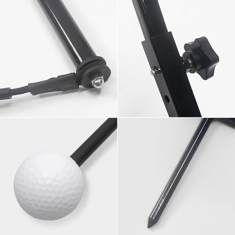 Golf Swing Trainer Durable Iron Golf Practice Swing Groover Hitting Training Aid Golf Accessories for Any Level