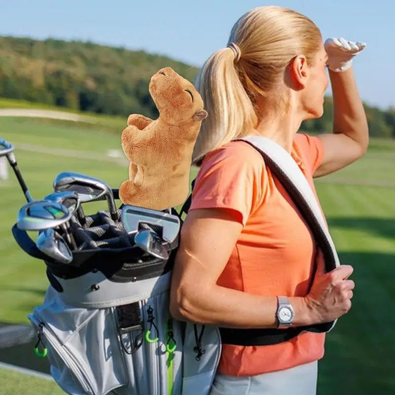 Creative Capybara Golf Club Head Covers Plush Animal Golf Club Headcover For Fairway Woods Men Women Golf Club Protector Covers