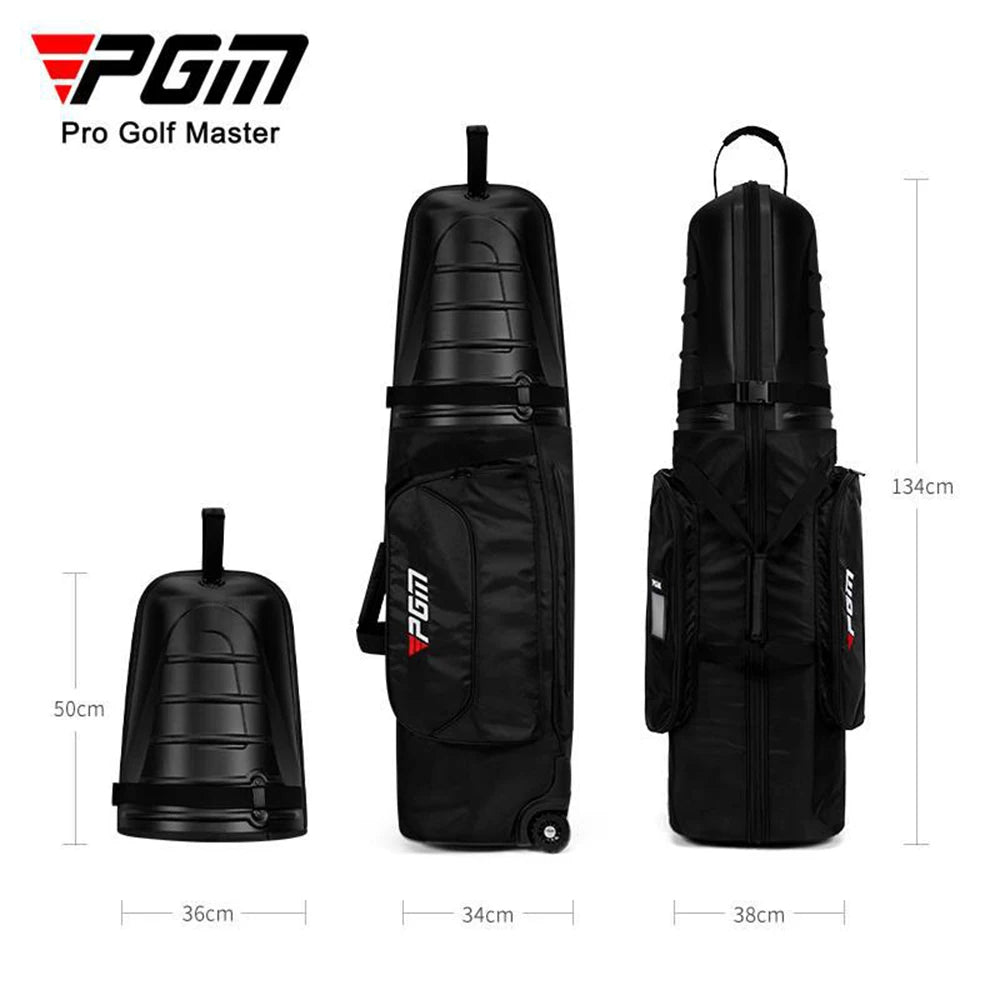 PGM Golf Aviation Bag Outdoor Golf Travel Bags with Roller Skating and Hard Case Top Portable Anti Collision Golf Bags HKB014