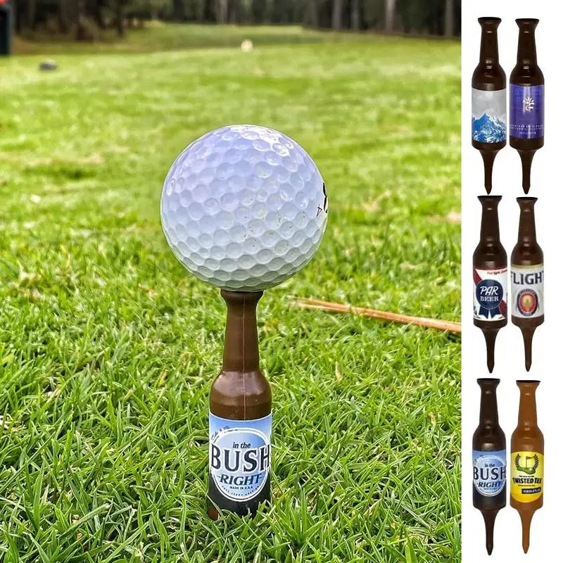 Funny Golf Tees Resin Bottle Shape Golf Tees Golf Training Accessories for Driving Range Reusable Golf Tees for Golf Game