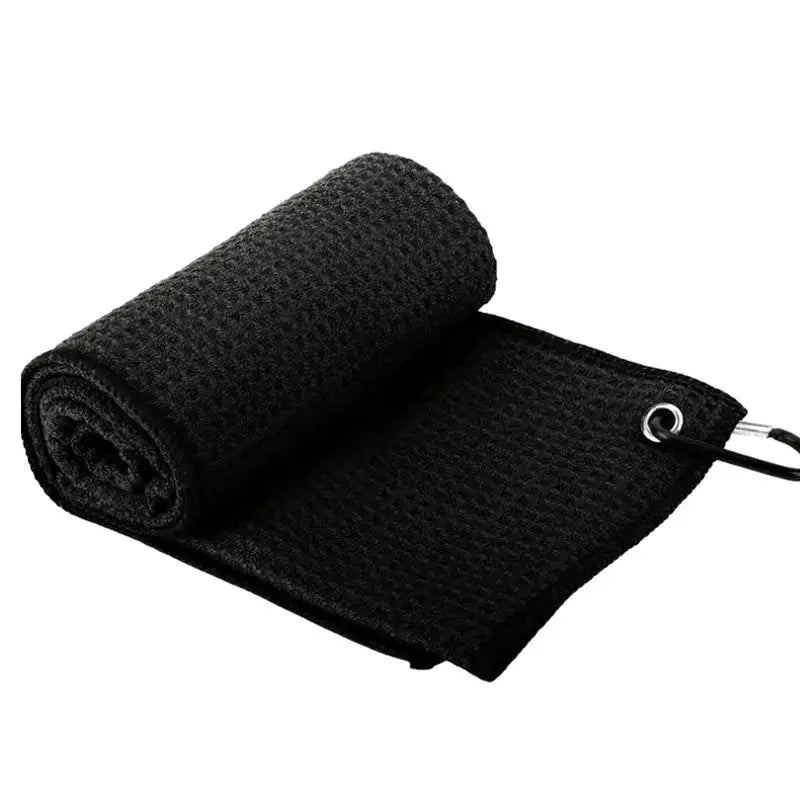 30X30cm Golf Towel With Hook 3 Colors Microfiber Fabric For Golf lovers Duty Clip Carabiner Accessories Dorp ship