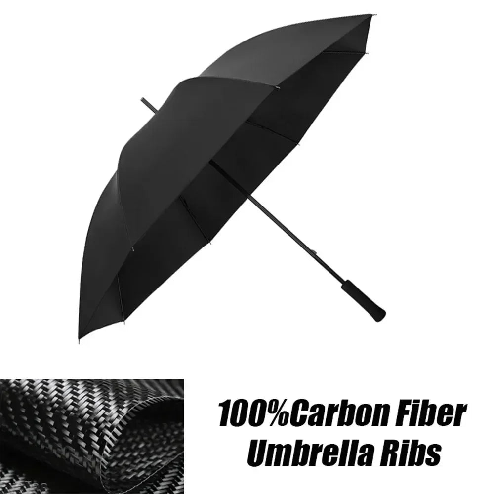 Full Carbon Fiber 8-bone Ultra Light Vinyl Manual Golf Sun Protection Umbrella Carbon Fiber Long Handle Umbrella