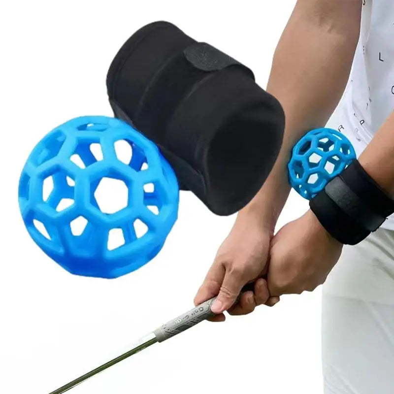 Portable Golf Swing Trainer Ball Golf Swing Posture Corrector Training Aid Balls Adjustable Wrist Sleeve Golf Training Ball