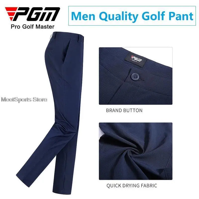 Pgm Thin Golf Pants Men Quick-Dry Trousers Breathable Golf Clothing Summer Male Elastic Casual Sports Pants XXS-4XL Plus Size