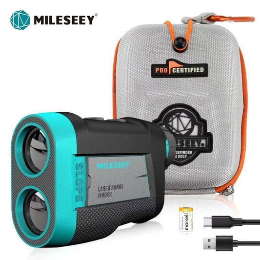 Mileseey PF260 Golf Distance Laser Rangefinder with Slope Vibration Magnetic Rechargeable for Golf Hunting Travel