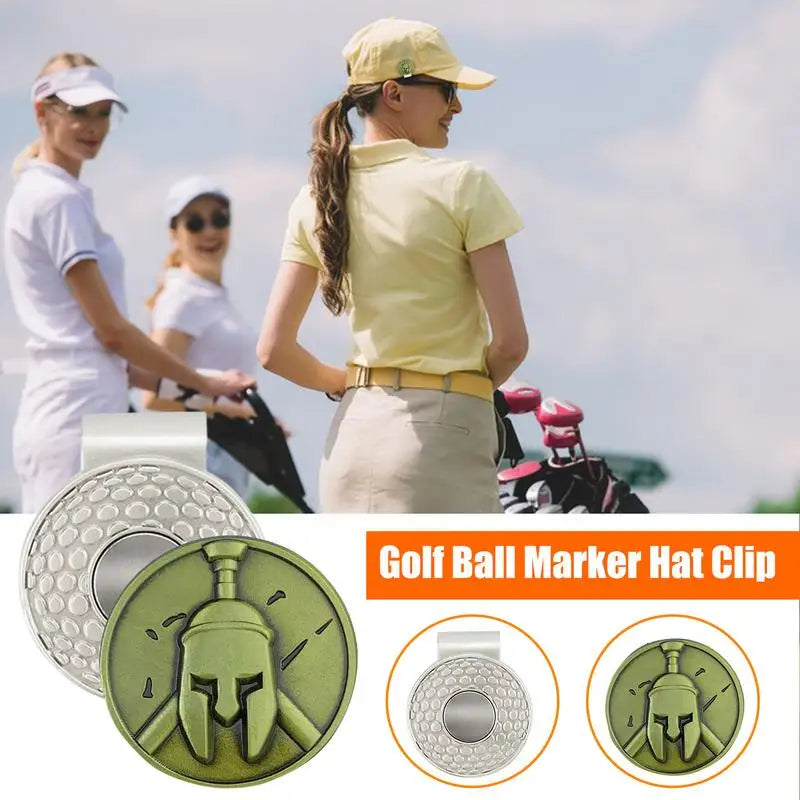 Magnetic Hat Clip Golf Metal Golf Ball Marker Accessory With Hat Clip Golf Accessories For Men Women Golfer Removable Attaches